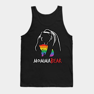 Rainbow Mama Bear Hug Love Support Parent Pride Lgbt Tank Top